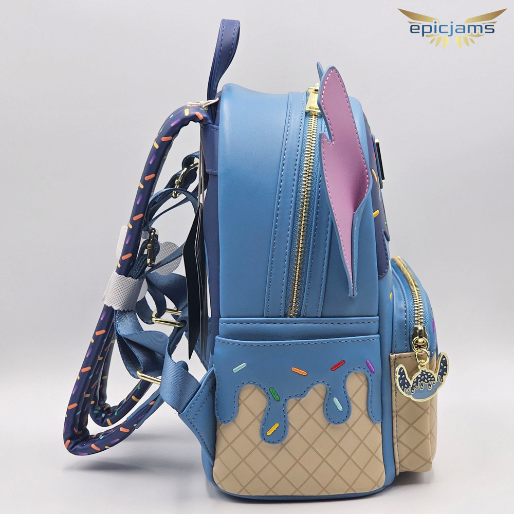 Loungefly Disney Lilo & Stitch Ice Cream Figural Cosplay Mini Backpack New - Picture 5 of 7